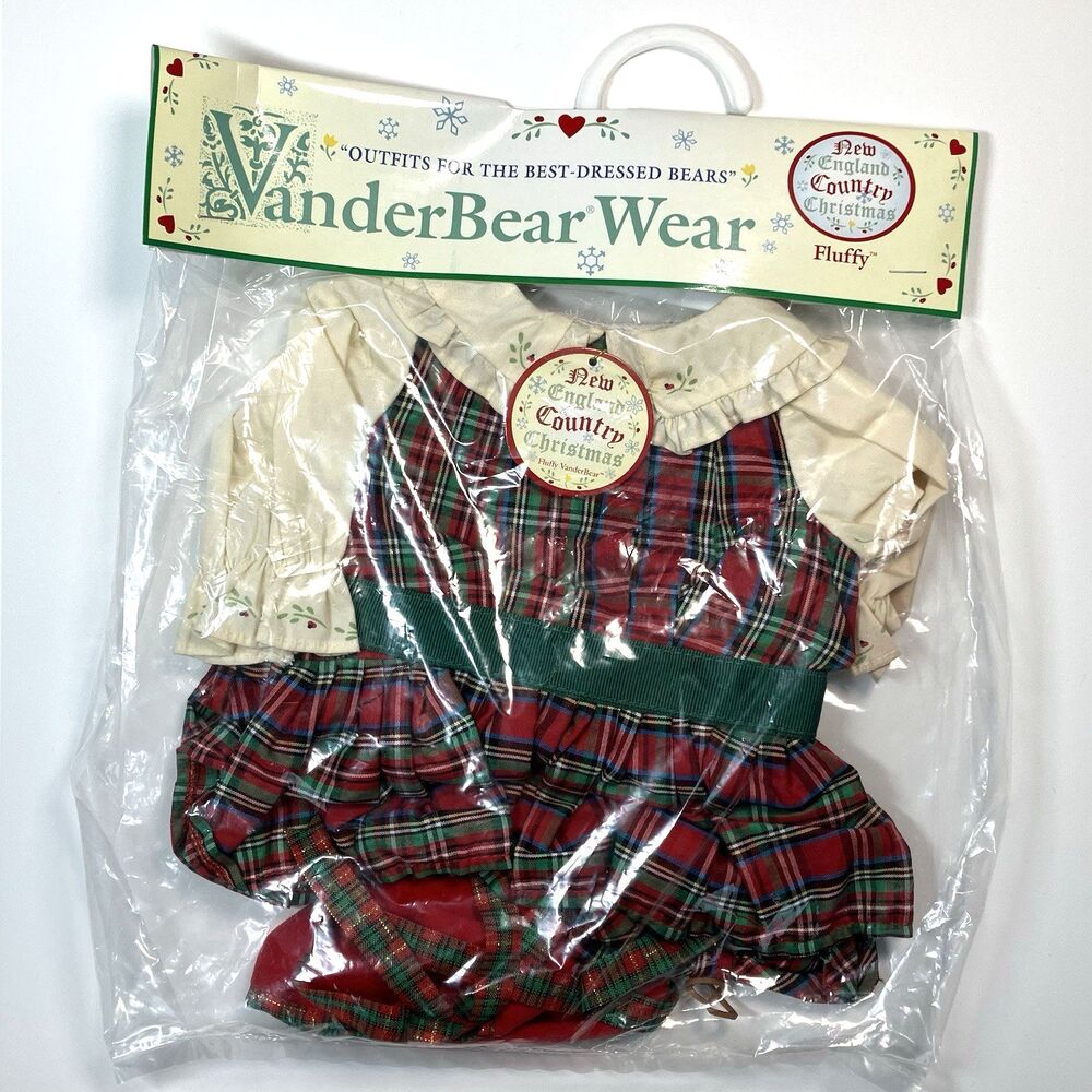 Muffy Vanderbear New England Country Christmas Fluffy | Outfit /w Tags 13"